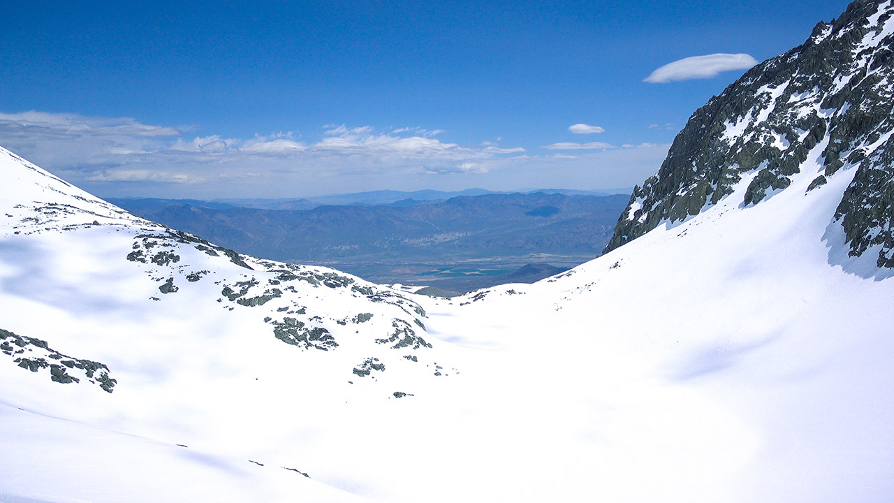 Looking Down the Birch Creek drainage toward Owens Valley