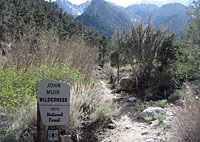 Symmes Creek & John Muir Wilderness Sign