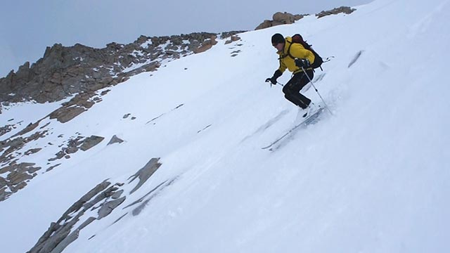 Trevor Benedict Skiing Whitney's North Face