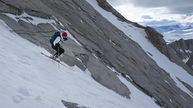 Andy Lewicky skiing Whitney's North Face