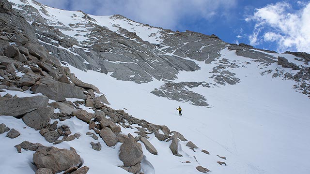 Trevor Beneath Whitney's massive North Face