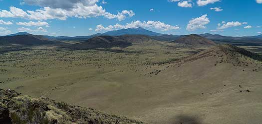 San Francisco Peaks from SP Crater