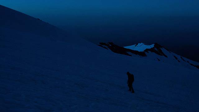 Daybreak over Avalanche Gulch, Mount Shasta