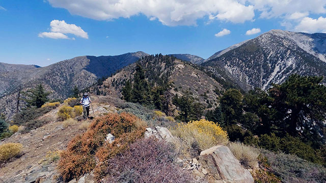 Matt Dixon hiking San Antonio Ridge, California