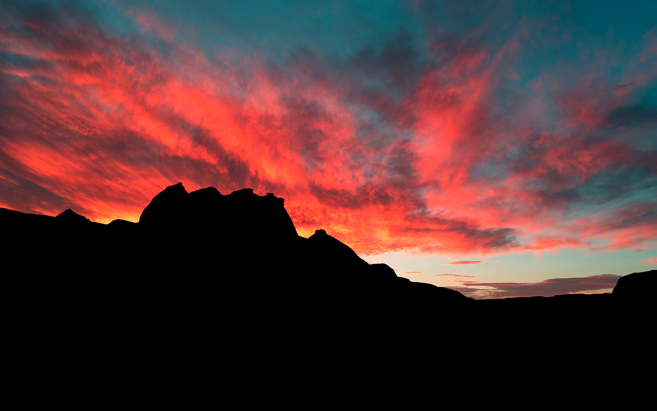 sunset over Face Canyon, Lake Powell