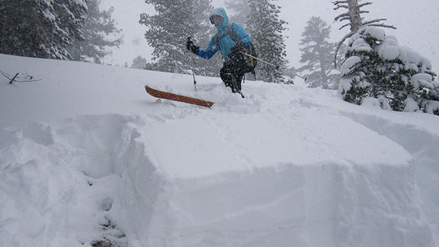 Snowpack assessment near June Mountain, California