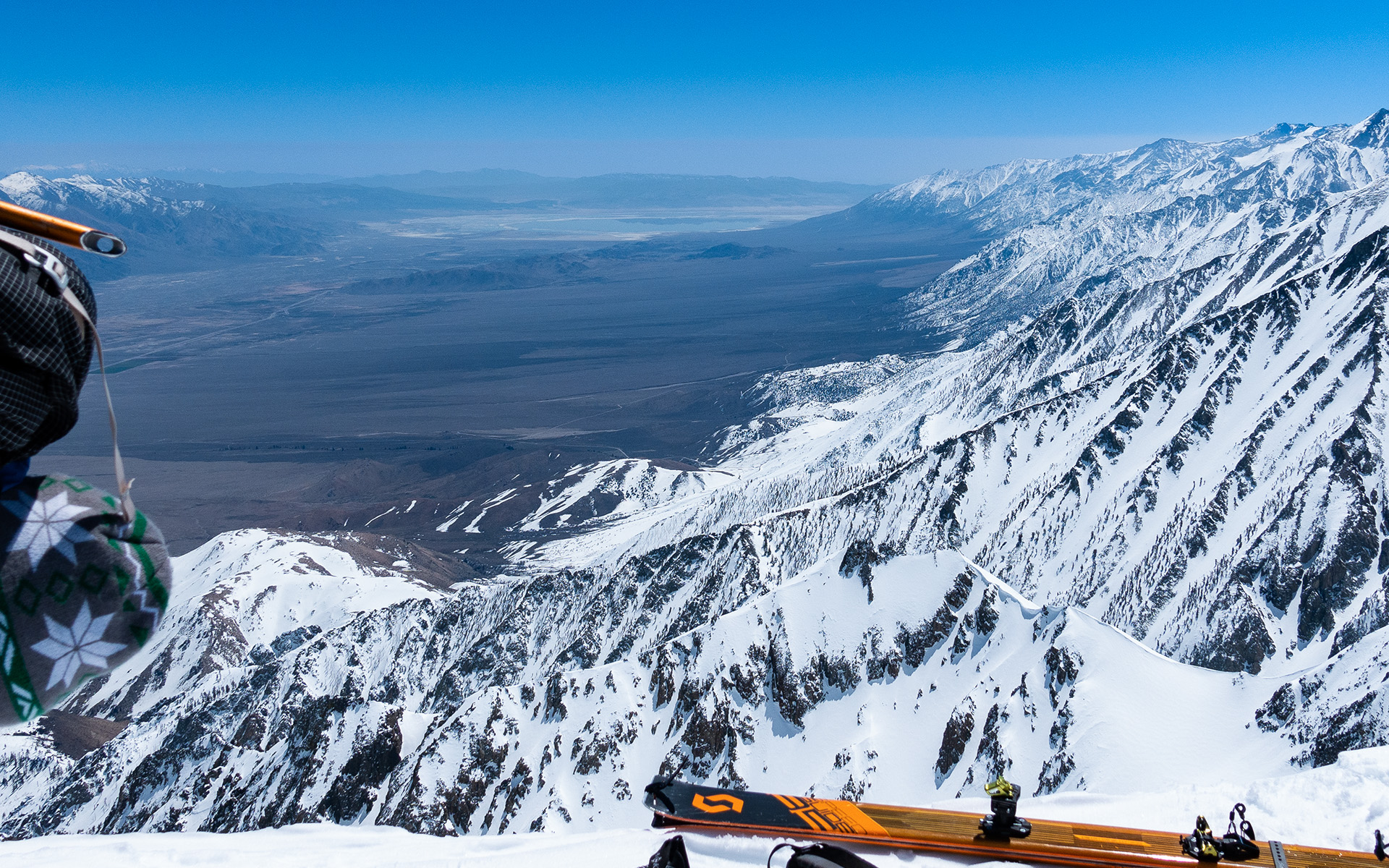 Owens Valley, Owens Lake, & the South Sierra from Mount Baxter, California