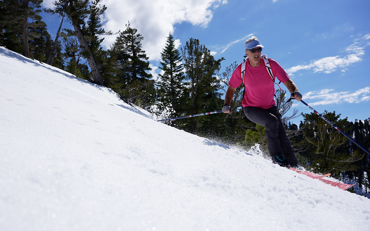 Andy skiing BP's NW Ridge
