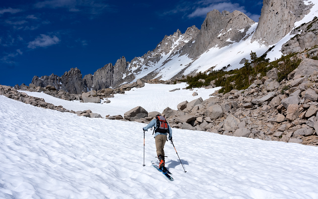Al Preston Beneath University Peak's Southeast Chute