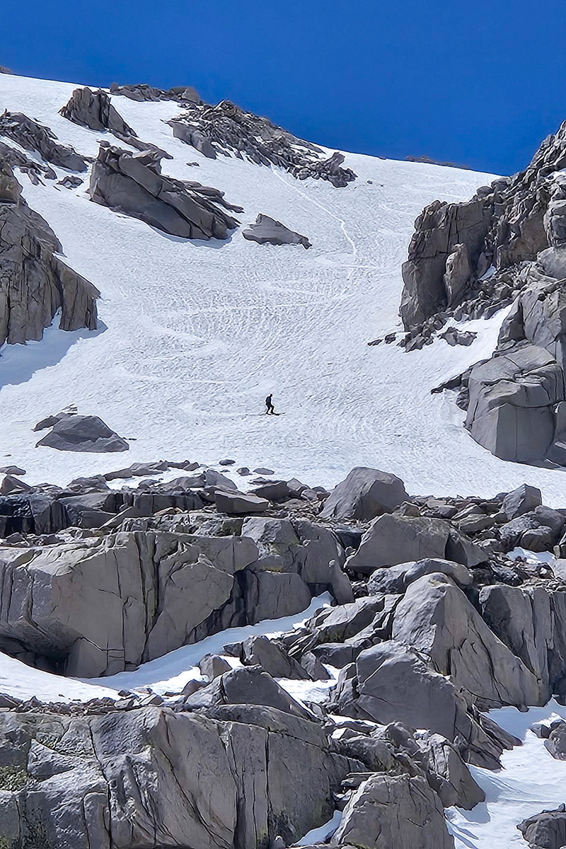 Andy Skiing the Chute